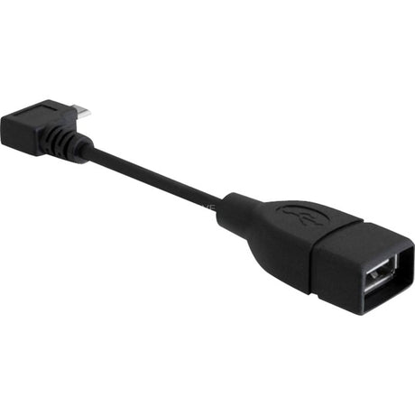 Delock micro usb-b > usb-a 2.0 adapter (zwart, 0,11 meter)