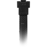 Sharkoon sata iii 90° sleeve kabel (zwart, 0,3 meter)