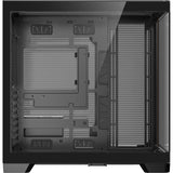 Antec c8 curve wood midi tower behuizing (zwart houtkleur | 2x usb-a | 1x usb-c | tempered glass)