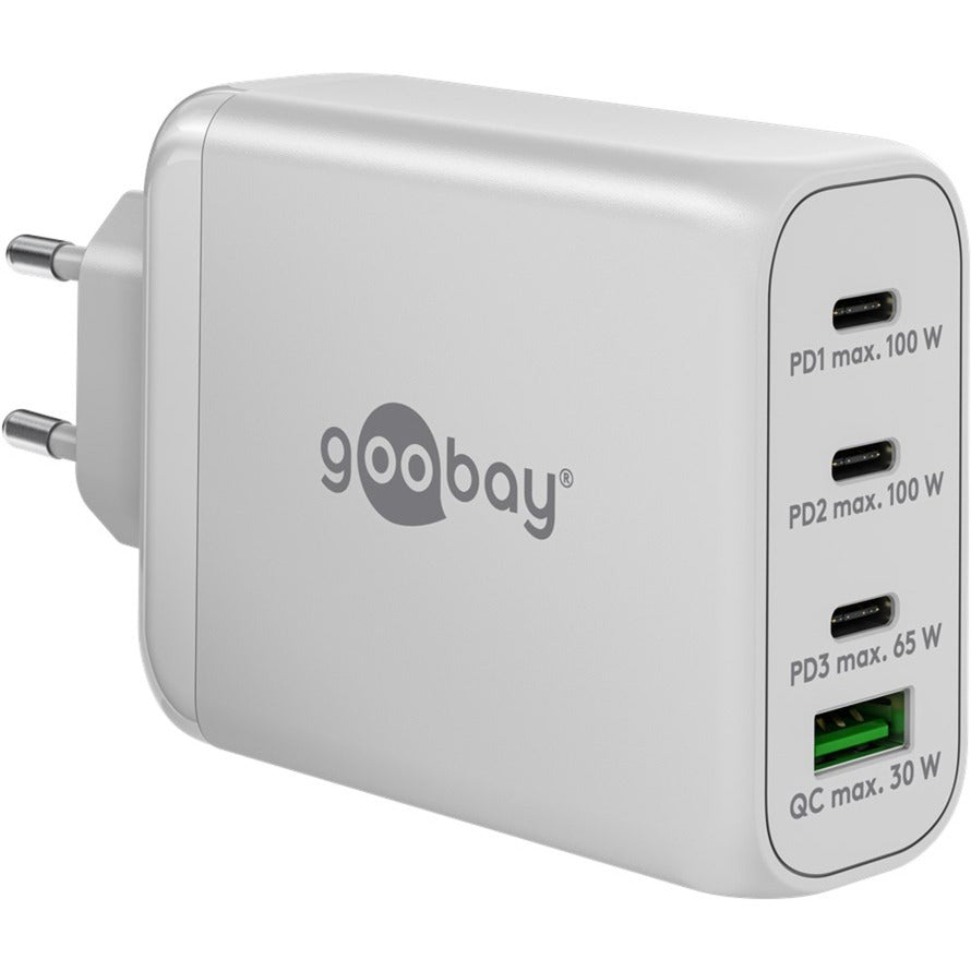 Goobay 100w gan usb-c pd multiport quick charger (wit)