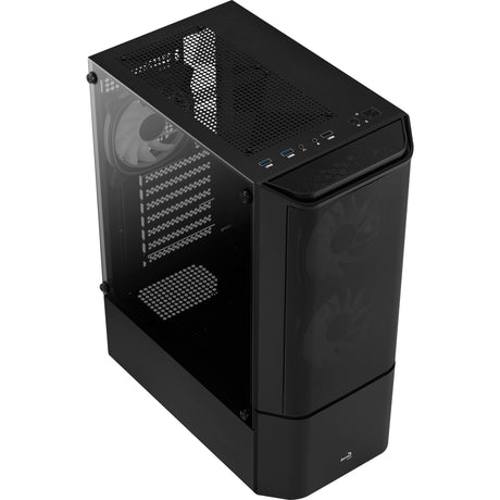 Aerocool quantum mesh v3 midi tower behuizing (zwart grijs | 3x usb-a | rgb | window)
