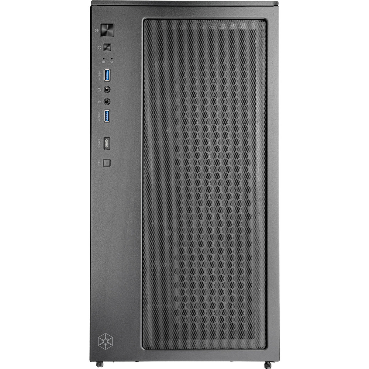 Silverstone lucid 05 mini tower behuizing (zwart | 2x usb-a | 1x usb-c | rgb | tempered glass)