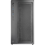 Silverstone lucid 05 mini tower behuizing (zwart | 2x usb-a | 1x usb-c | rgb | tempered glass)
