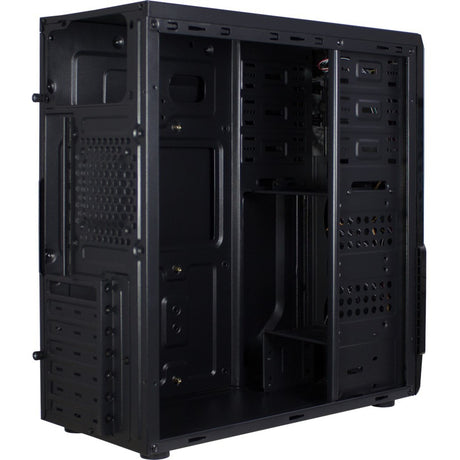 Inter-tech b-42 rgb midi tower behuizing (zwart | 3x usb-a | rgb | window)