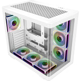 Cooler master elite 600 midi tower behuizing (wit | 2x usb-a | 1x usb-c | tempered glass)