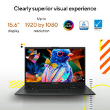 Asus vivobook go 15 e1504fa-bq5403w 15.6 laptop (zwart | ryzen 5 40 | radeon 610m | 8 gb | 512 gb ssd)