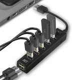 Act connectivity usb hub 7 port met aan- en uit schakelaar usb-hub (zwart)