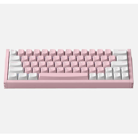 Iqunix ez63 pink magnetic switch gaming he keyboard (wit, us lay-out (qwerty), gateron magnetic jade pro, 60%, rgb, double shot pbt keycaps)