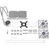 Sharkoon s80 rgb white waterkoeling (wit, 4-pins pwm fan-connector)