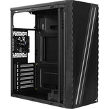 Aerocool streak midi tower behuizing (zwart | 3x usb-a | rgb | window)