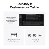 Keychron q5 ultra-m3 8k wireless custom mechanical keyboard (wit, us lay-out (qwerty), silk pom red, 96%, rgb, hot swap, 8k, 2.4 ghz | bluetooth 5.2 | usb-c)