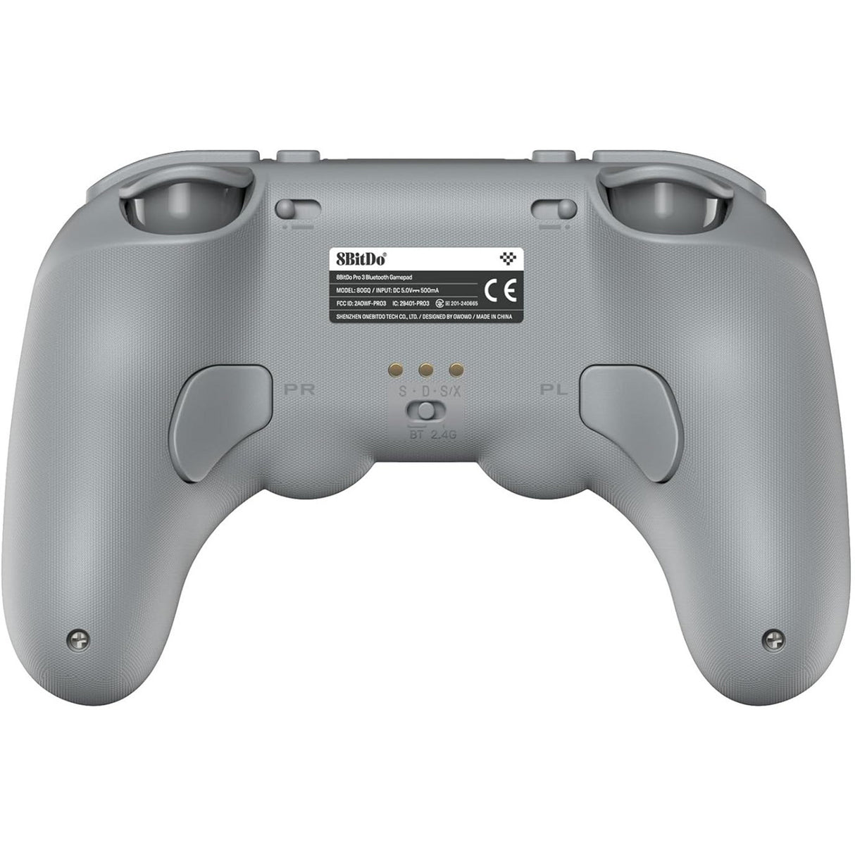 8bitdo pro 3 bluetooth gamepad (grijs zwart, switch 1 2, pc, android, 2.4 ghz bluetooth usb)