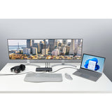 Kensington sd5760t dockingstation (zilver zwart, thunderbolt 4, usb-c, usb-a, hdmi, pd)