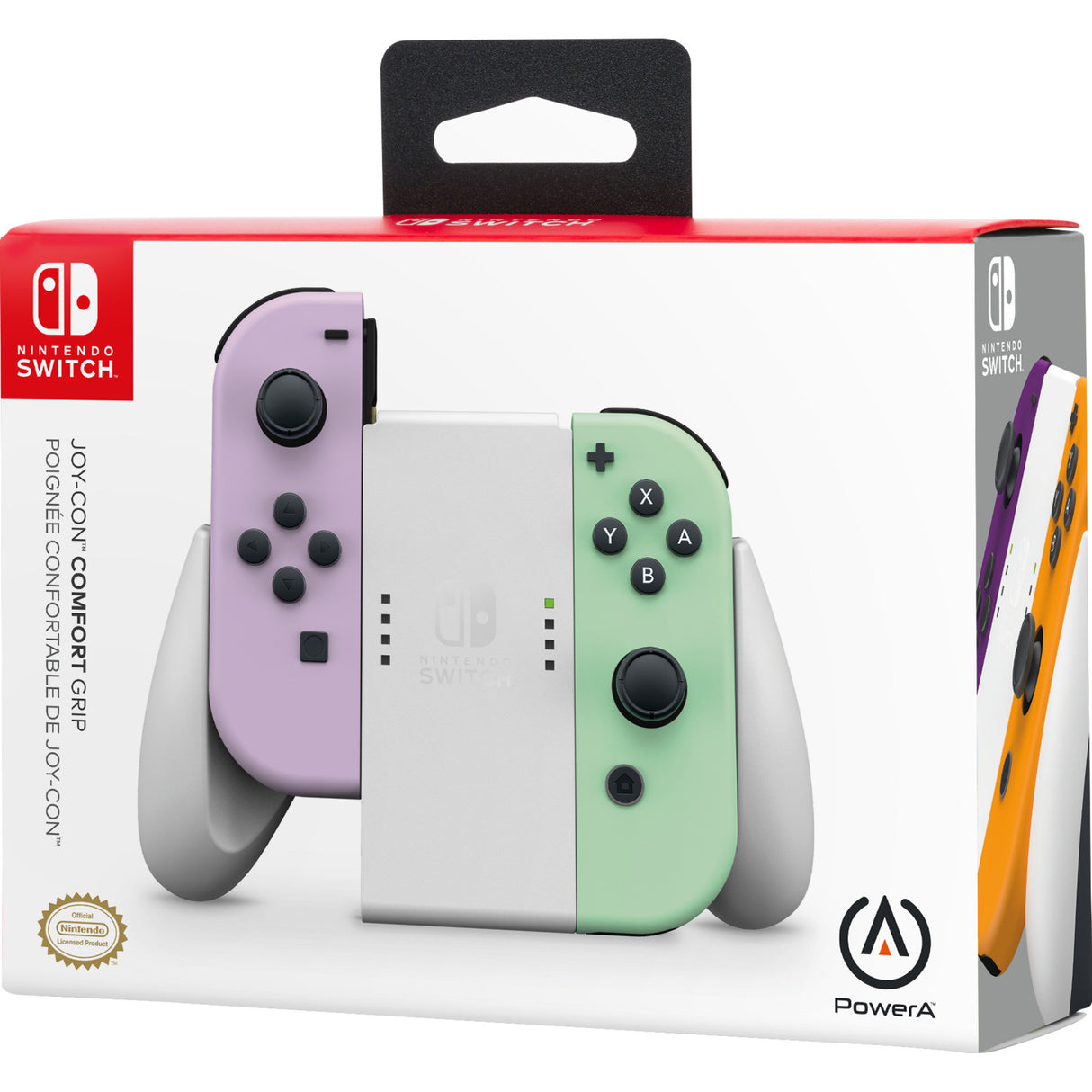Powera joy-con comfort grip for nintendo switch - white bevestiging (wit)
