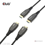 Club 3d hdmi hybrid aoc cable 8k60hz 4k120hz, 100 m kabel (zwart)