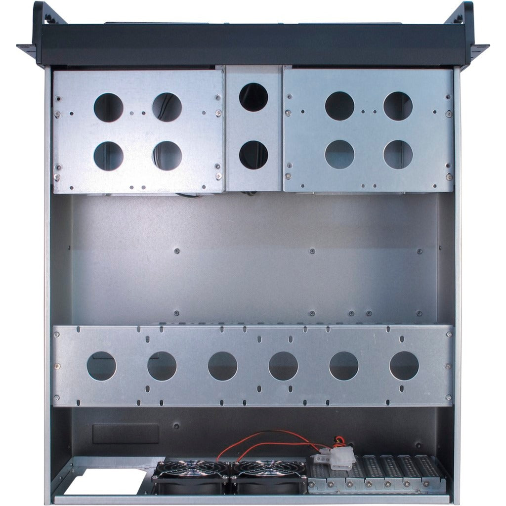 Inter-tech 4u-4098-s rack behuizing (zwart | 2x usb-a)