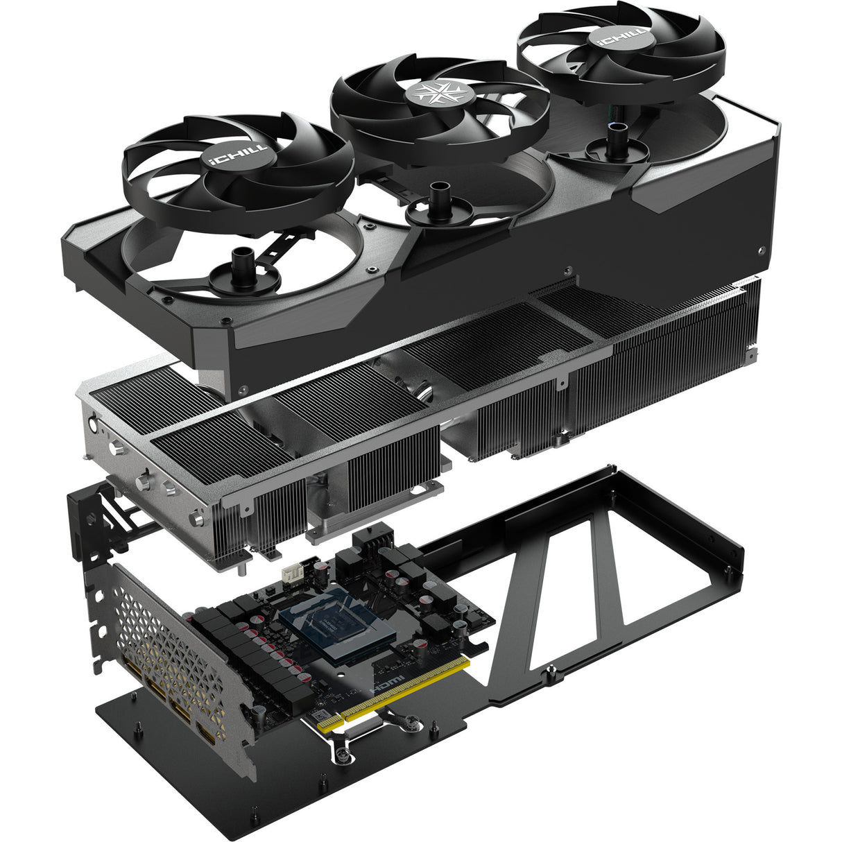 Inno3d geforce rtx 5080 ichill x3 grafische kaart (dlss 4, 3x displayport, 1x hdmi 2.1)