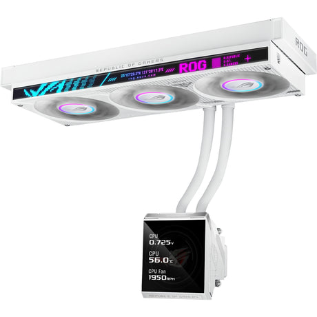 Asus rog strix slc iv 360 argb lcd white edition waterkoeling (wit)