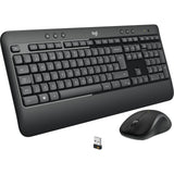 Logitech mk540 advanced draadloze desktopset (donkergrijs, eu lay-out (qwerty), 1000 dpi)