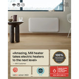Mill steel wifi paneelverwarming pa700wifi4, 700 watt convector (wit, wifi 2,4 ghz (wifi 6), bluetooth 5.2, zigbee 3.0 + app)
