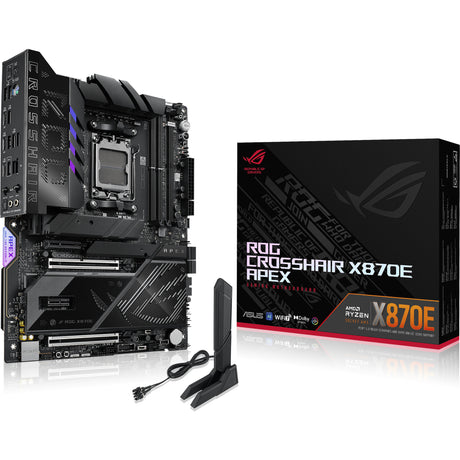 Asus rog crosshair x870e apex socket am5 moederbord (raid, 5gb-lan, wi-fi 7, bt, sound, atx)