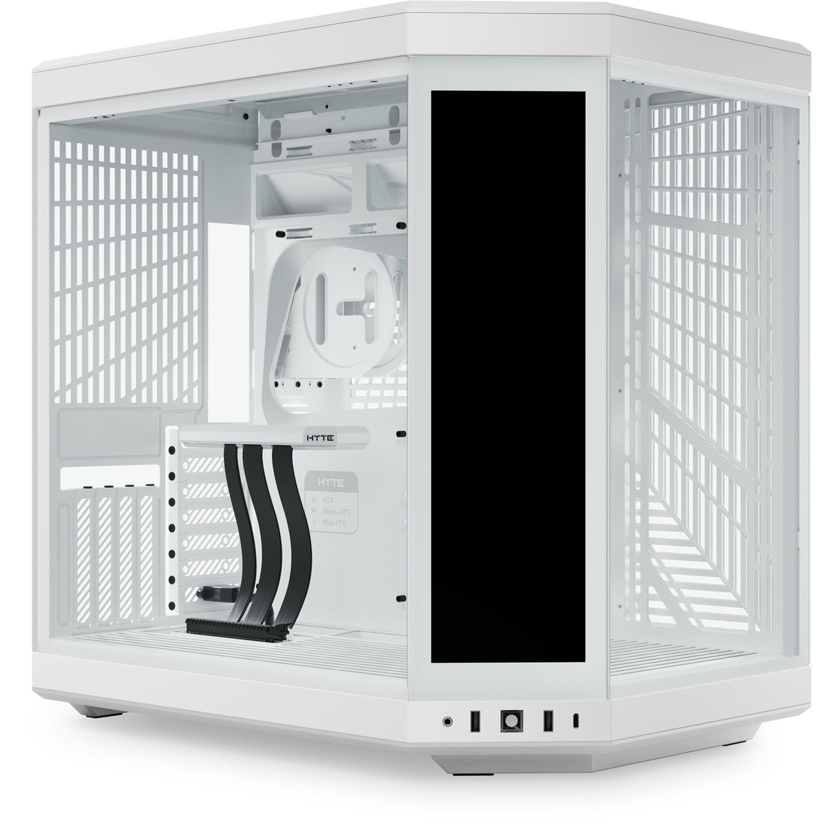 Hyte y70 touch infinite midi tower behuizing (wit | 2x usb-a | 1x usb-c | tempered glass)