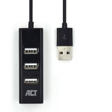Act connectivity usb hub mini 4 port usb-hub (zwart)
