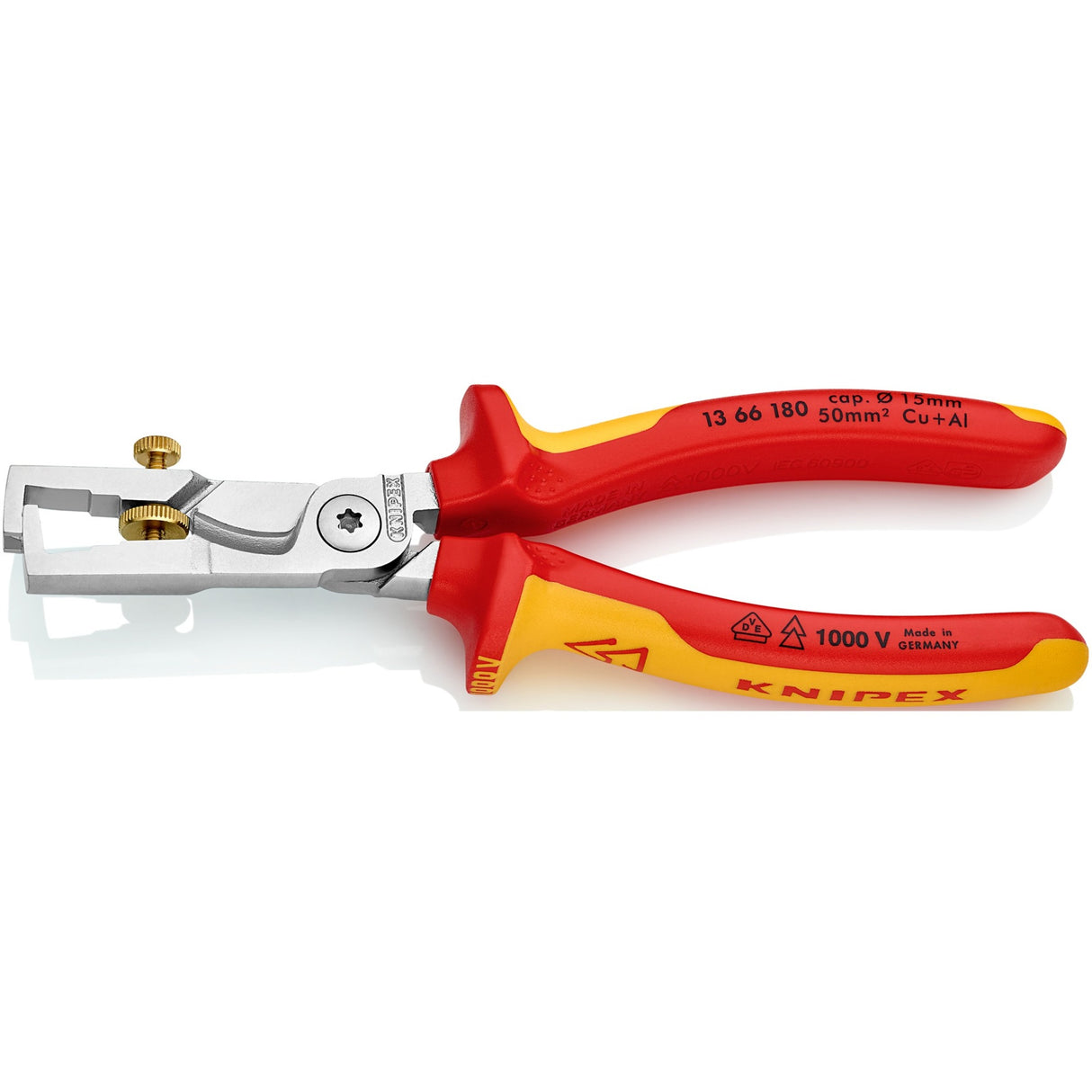 Knipex 13 66 180 strix vde afstriptang met kabelschaar - 180mm