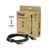 Club 3d gecertificeerde displayport 2.1 kabel (zwart, 2 meter, 10k)