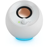 Creative pebble se pc-luidspreker (wit, bluetooth, usb-c, aux, rgb)