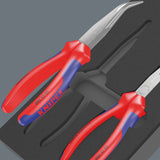 Wera 9781 schuimrubberen inzetstuk met knipex tangen set 2, 3‑delig tangenset (zwart grijs, in schuiminzet voor werkplaatswagen)