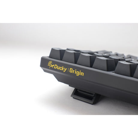 Ducky origin phantom black, toetsenbord (zwart, us lay-out, cherry mx blue, hot swap, pbt double-shot keycaps)