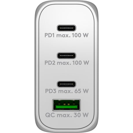 Goobay 100w gan usb-c pd multiport quick charger (wit)