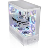 Thermaltake view 370 tg argb snow midi tower behuizing (wit | 2x usb-a | 1x usb-c | rgb | tempered glass)