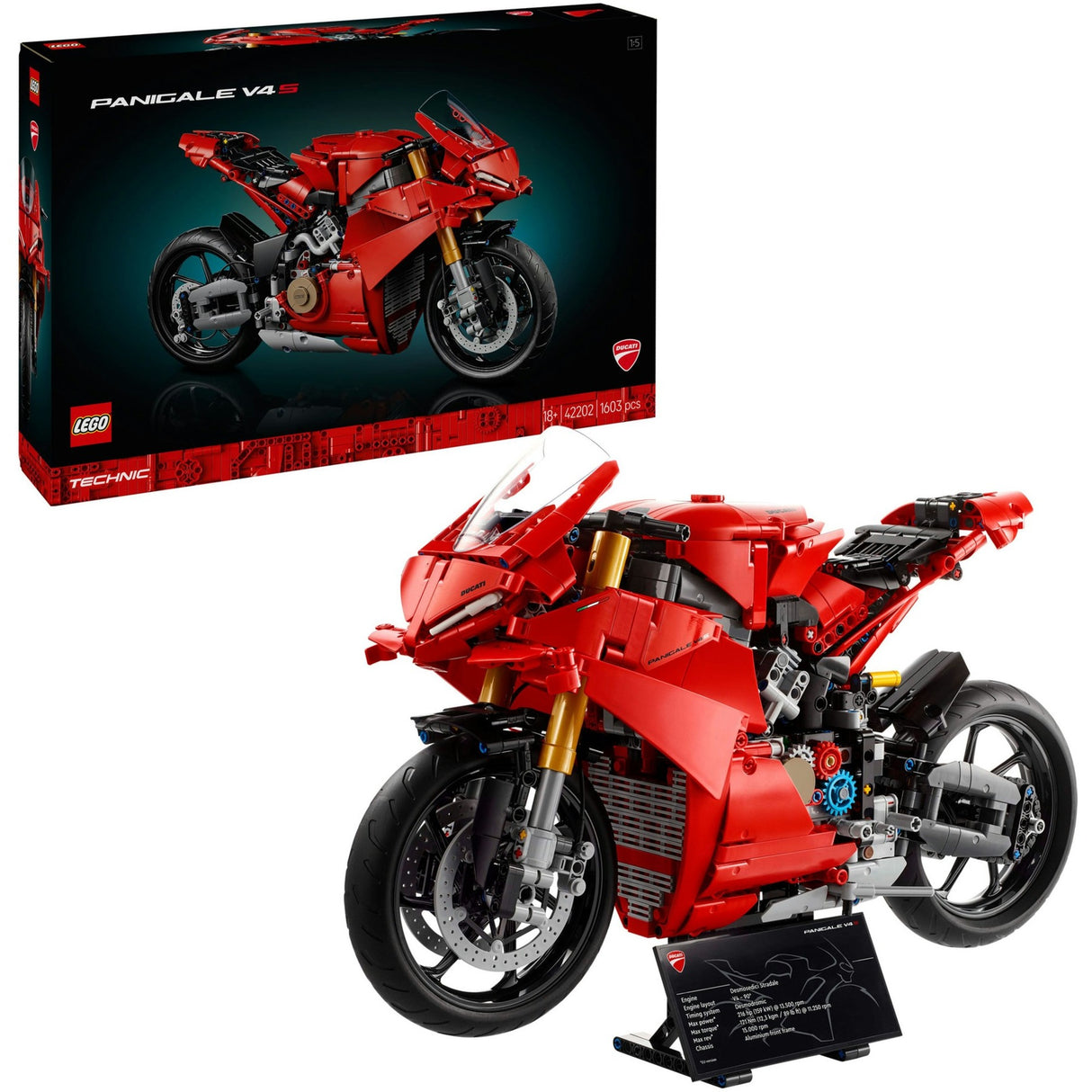 Lego technic 42202 ducati panigale v4 s motor