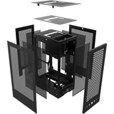 Hyte revolt 3 midi tower behuizing (zwart | 2x usb-a | 1x usb-c)