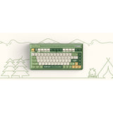 Iqunix og80 camping wireless mechanical keyboard (groen, us lay-out (qwerty), cherry mx red, 80% (tkl), rgb leds, hot-swappable, pbt, 2.4ghz | bluetooth 5.1 | usb-c)
