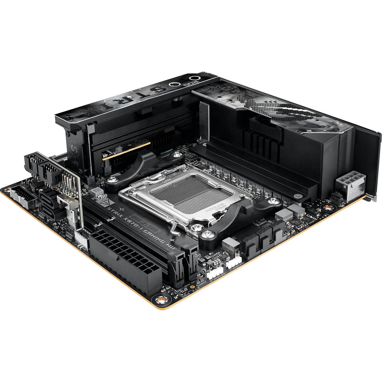 Asus rog strix x870-i gaming wifi socket am5 moederbord (raid, 2,5gb-lan, wi-fi 7, bt, sound, mini-itx)
