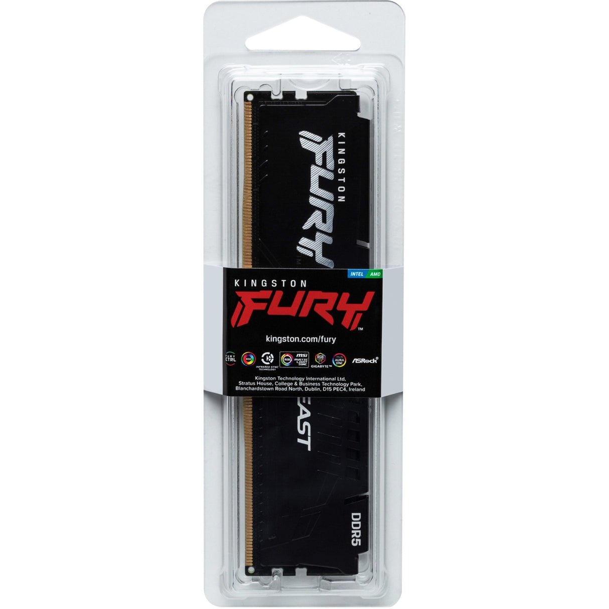 Kingston fury 16 gb ddr5-5600 werkgeheugen (zwart, kf556c40bb-16, beast, xmp)