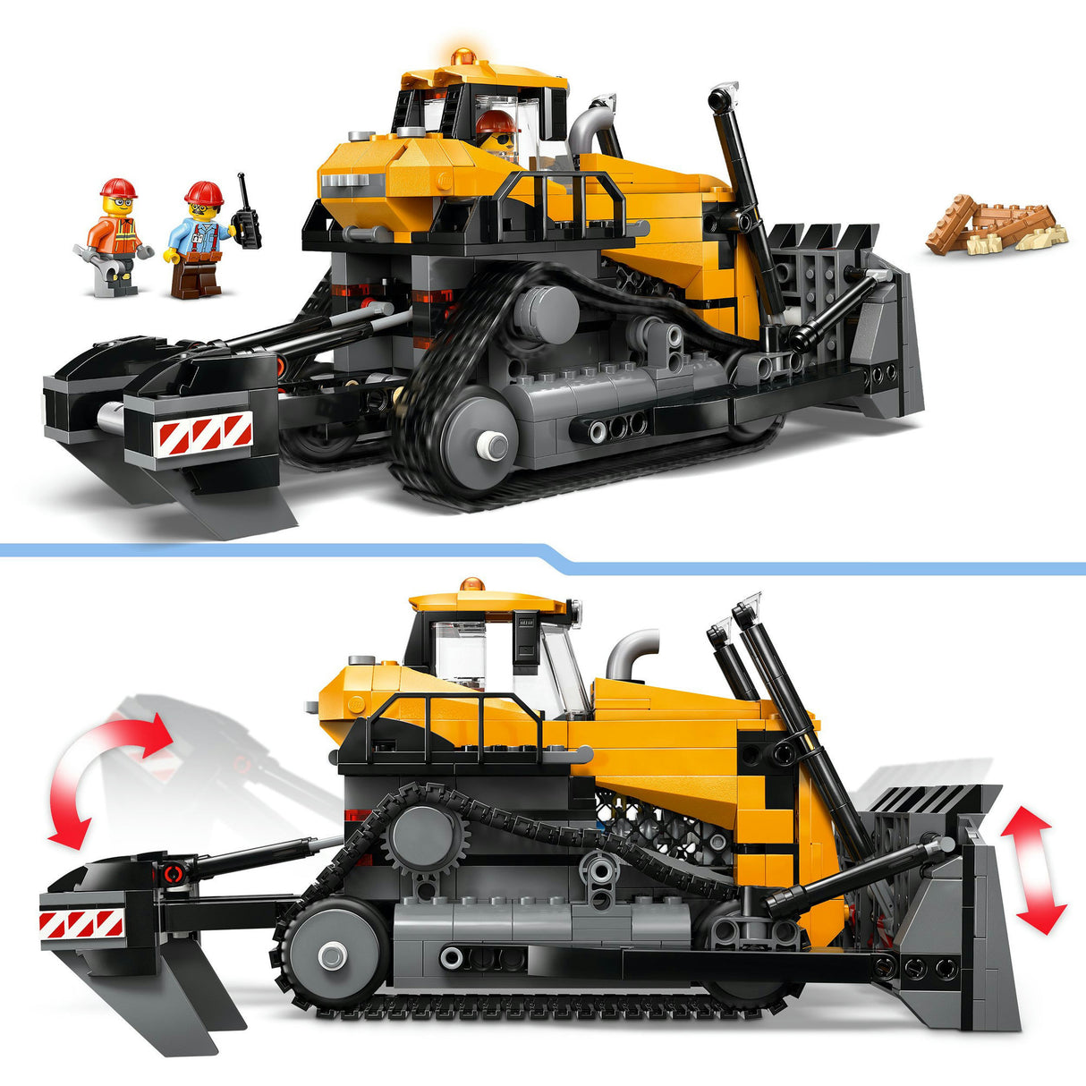 Lego ® city gele bulldozer, bouwplaatsvoertuig - 60466