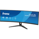 Iiyama prolite xcb4594dqsu-b1 44.5 curved ultrawide monitor (zwart (mat), hdmi, displayport, usb, audio)