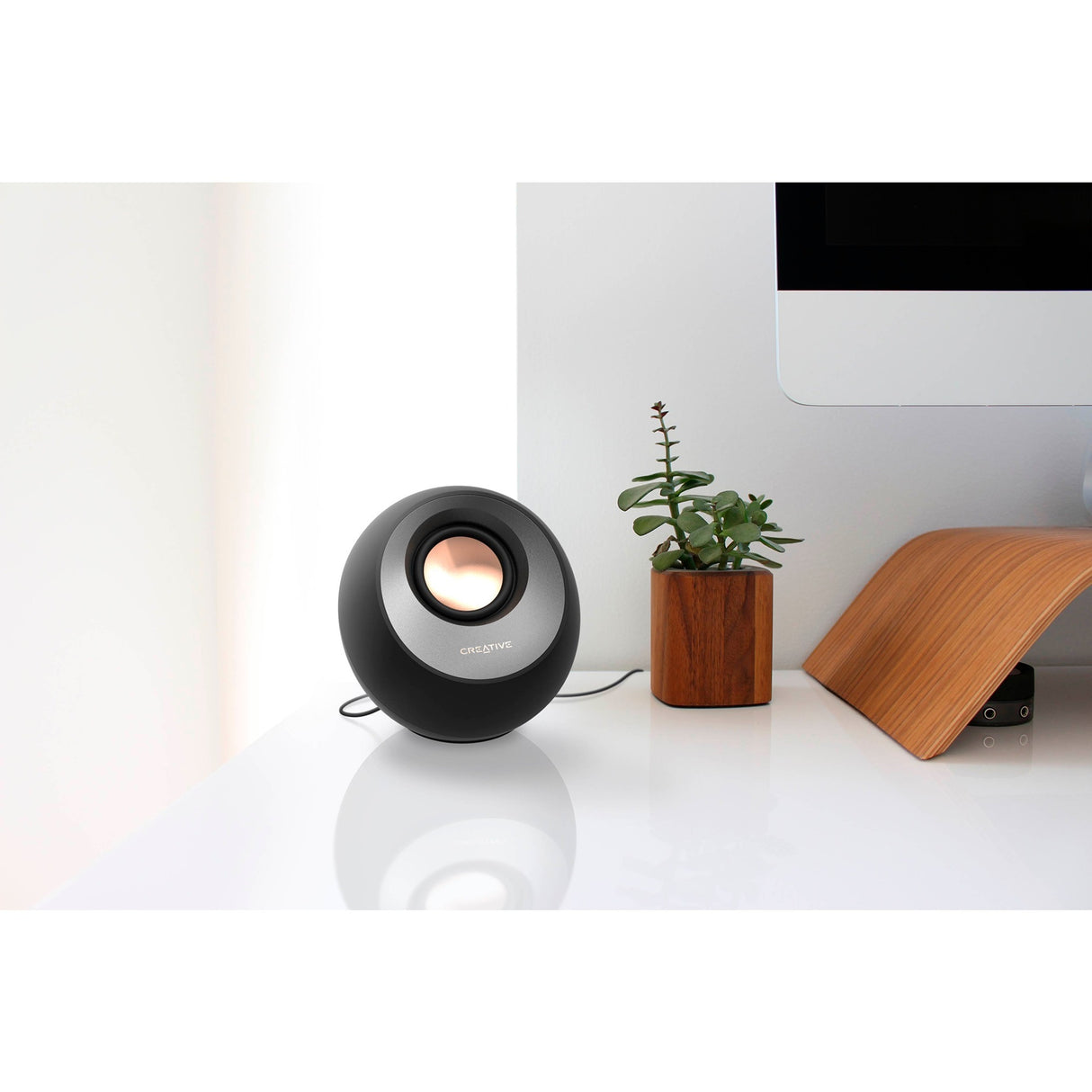 Creative pebble v3 pc-luidspreker (zwart, bluetooth, usb-c, aux)