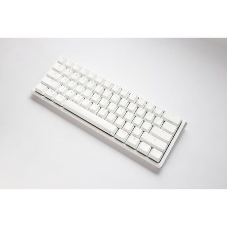 Ducky one 3 classic pure white mini rgb mechanisch toetsenbord (wit, us lay-out (qwerty), cherry mx red, 60%, rgb led, double-shot pbt, hot-swappable, quack mechanics)