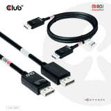 Club 3d gecertificeerde displayport 2.1 kabel (zwart, 1,2 meter, 8k)