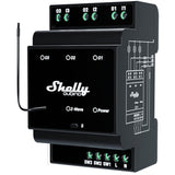 Shelly qubino wave pro 3 schakelaar (zwart, z-wave s800)