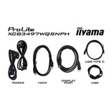 Iiyama prolite xcb3497wqsnph-b1 34 curved ultrawide monitor (zwart, 2x hdmi, displayport, 2x usb-a, 3x usb-c, rj-45)