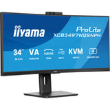 Iiyama prolite xcb3497wqsnph-b1 34 curved ultrawide monitor (zwart, 2x hdmi, displayport, 2x usb-a, 3x usb-c, rj-45)