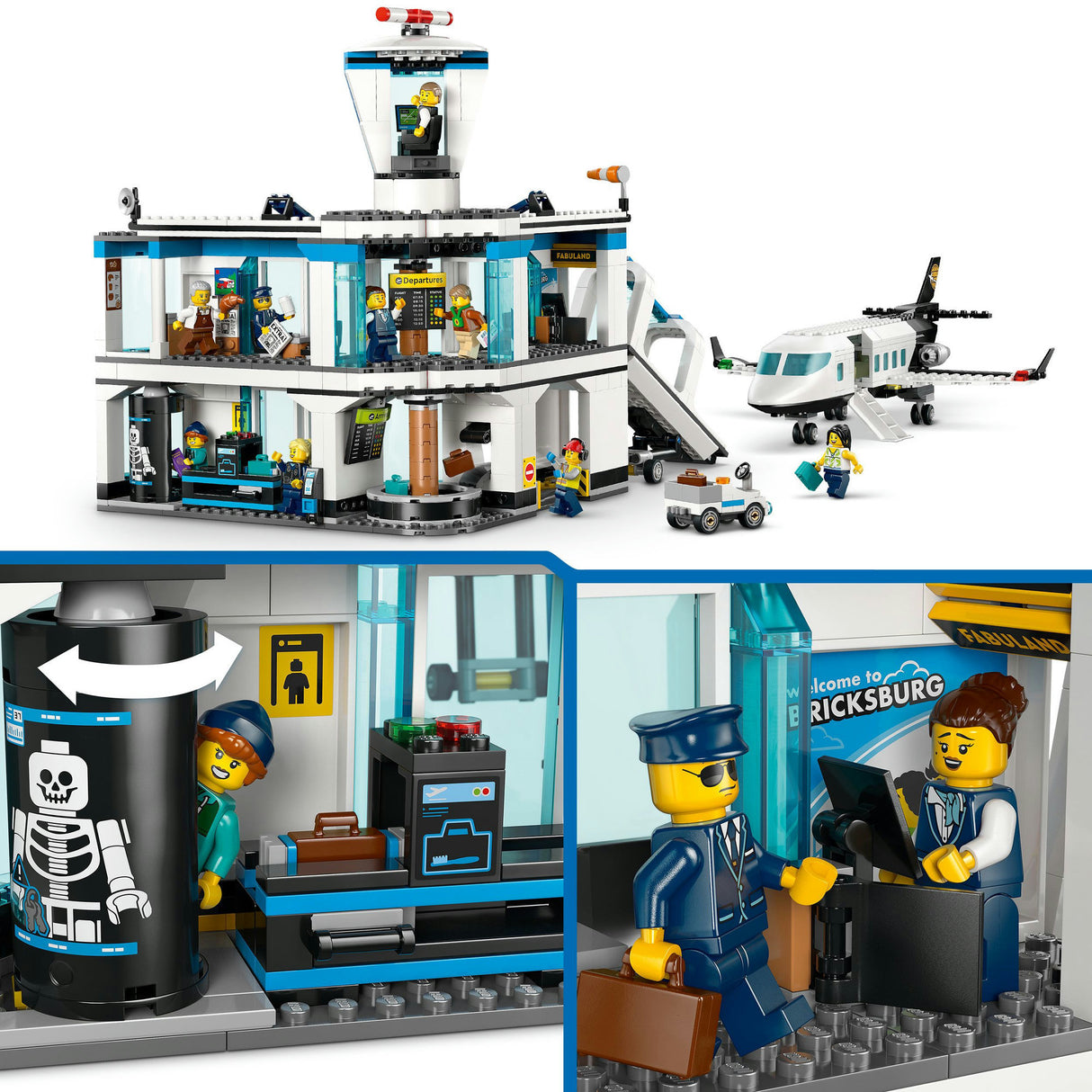 Lego city - luchthaven met vliegtuig constructiespeelgoed (60502)
