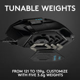 Logitech g502 hero high performance gaming mouse (zwart, 100 - 25.600 dpi, rgb leds)