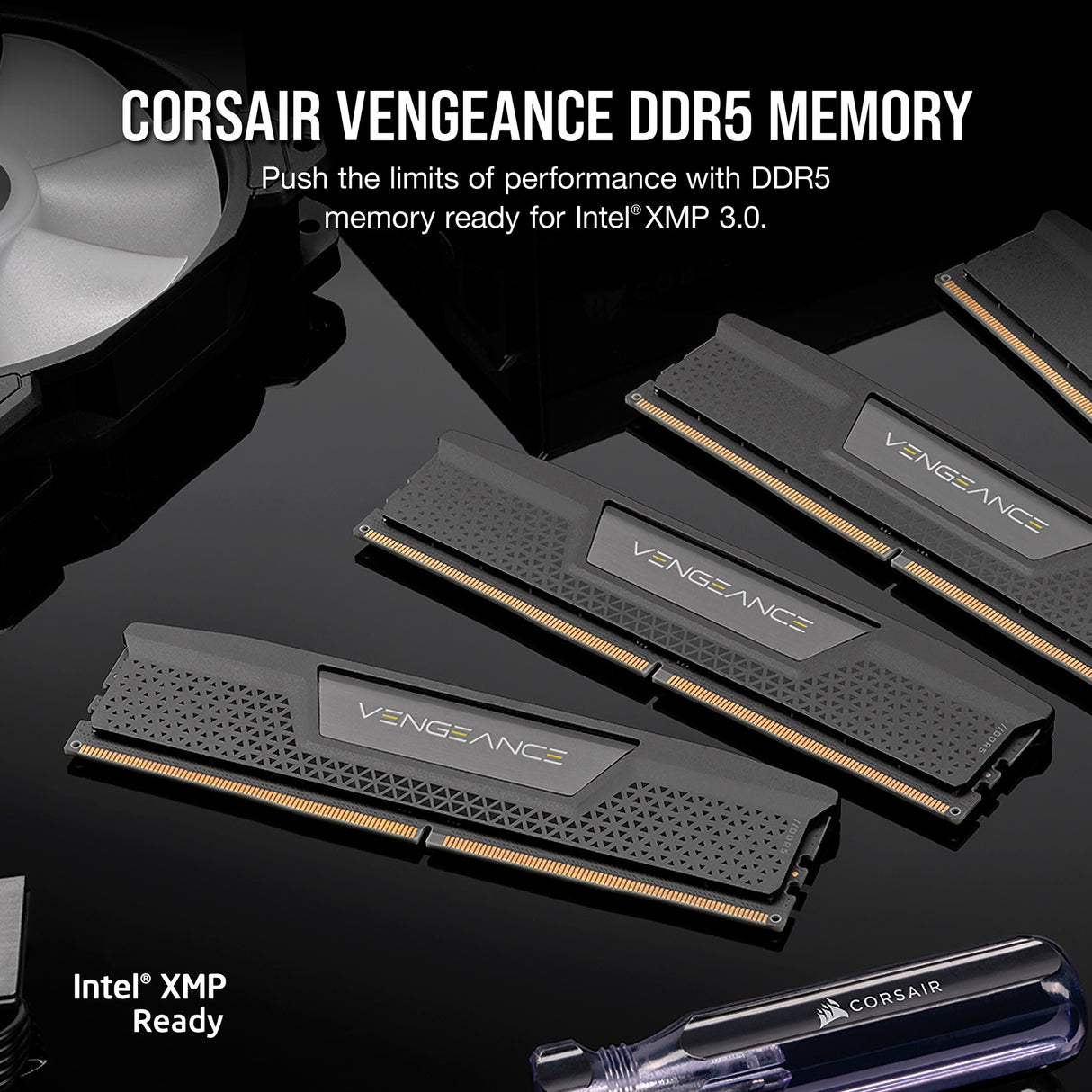 Corsair vengeance 32 gb ddr5-6000 (2x 16 gb) werkgeheugen (zwart, cmk32gx5m2e6000c36, xmp 3.0)